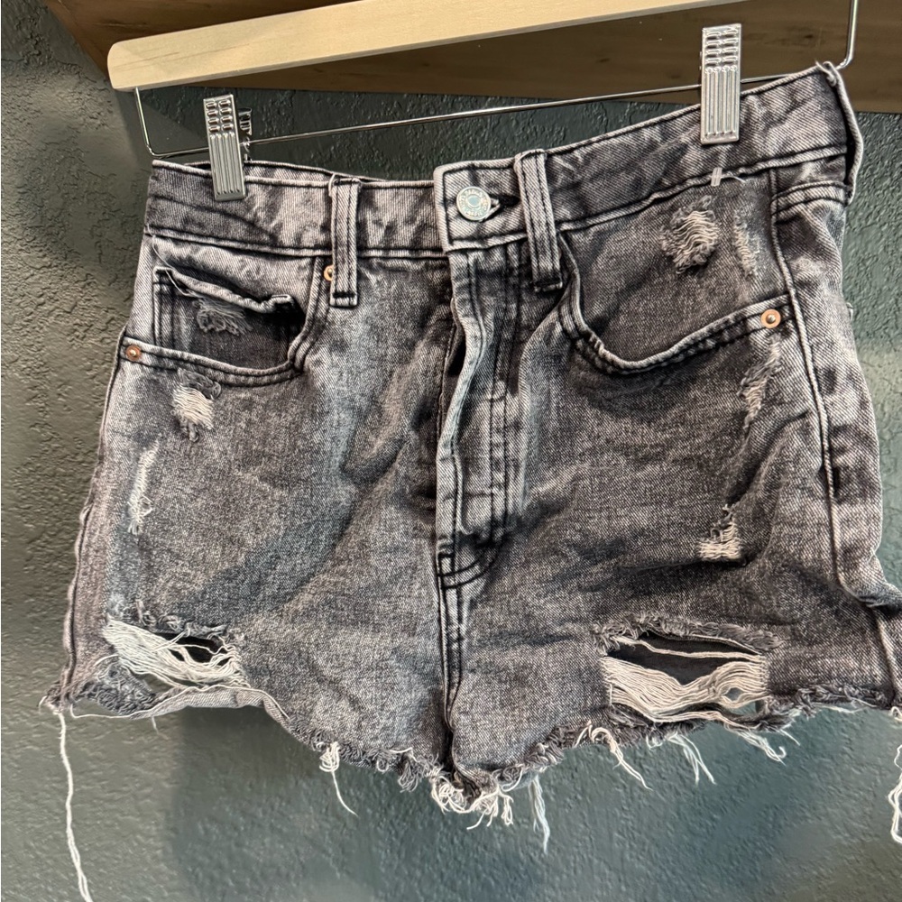 wild fable Distressed Washed Black Jean Shorts